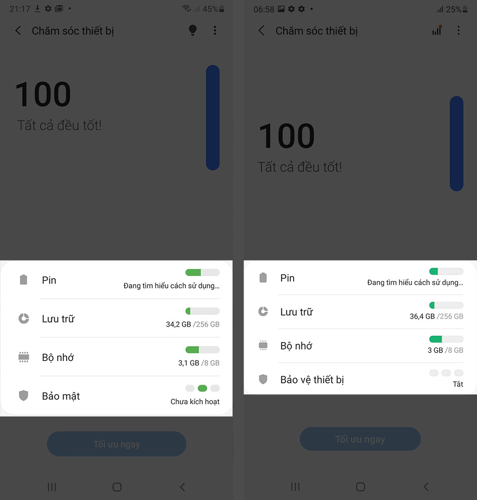 Mức tiêu hao dung lượng khi cập nhật One UI 3.0 Mức tiêu hao dung lượng khi cập nhật One UI 3.0