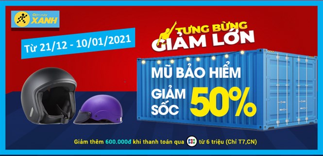 Xả hàng cuối năm, nón bảo hiểm đồng giảm 50%. Nón xịn - giá rẻ chỉ từ 90K