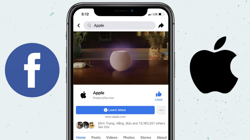 Facebook thu hồi tích xanh trên fanpage chính thức của Apple Facebook thu hồi tích xanh trên fanpage chính thức của Apple