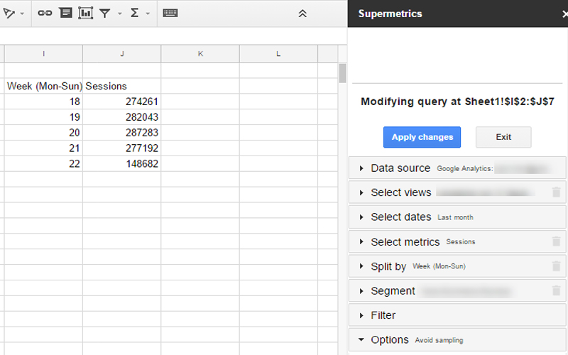 Supermetrics: Truyền dữ liệu từ Google Analytics