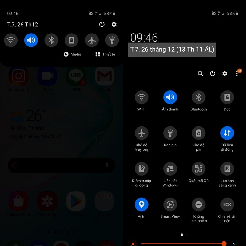  xem âm lịch trên máy Samsung