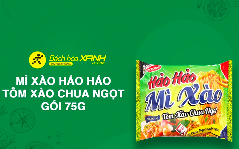 Mì xào Hảo Hảo tôm xào chua ngọt Mì xào Hảo Hảo tôm xào chua ngọt