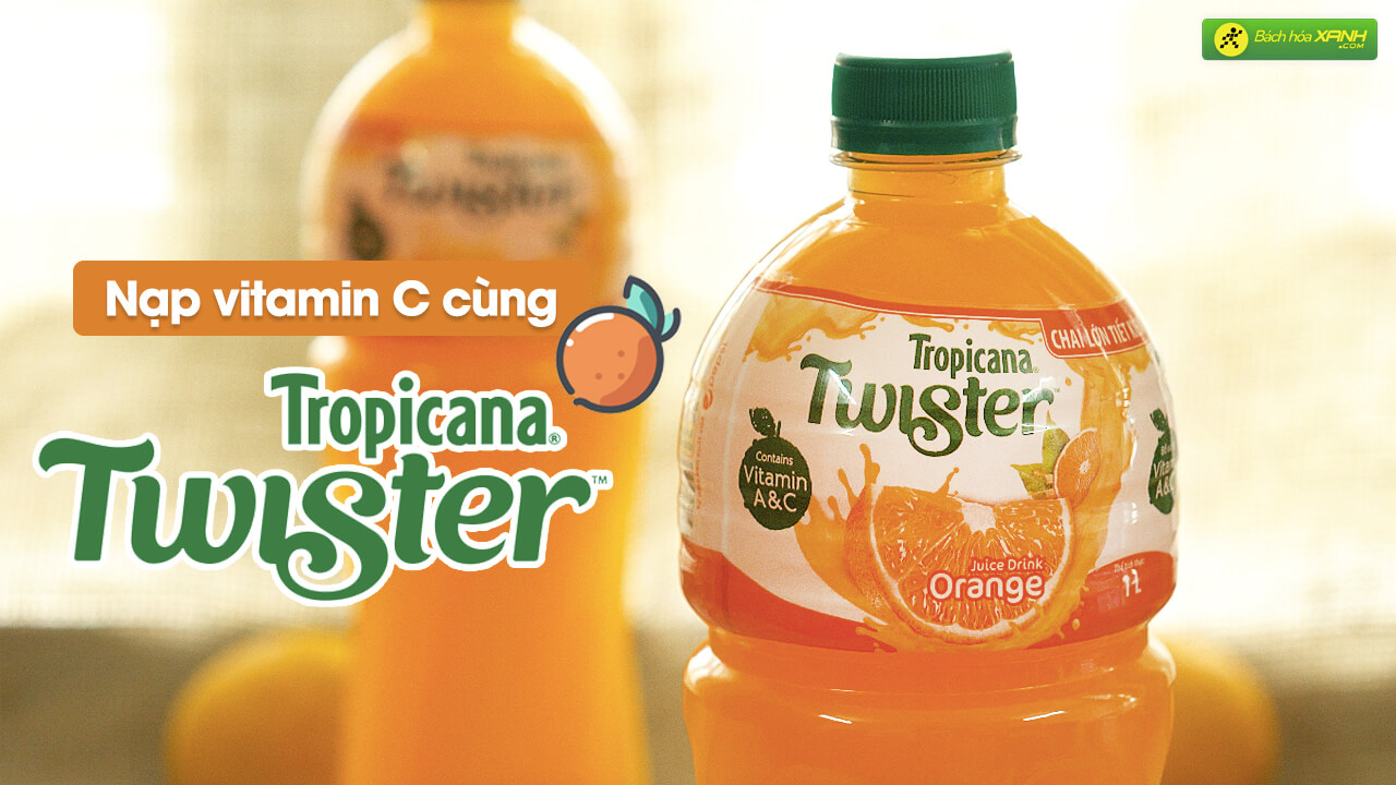 Nạp năng lượng, bổ sung vitamin C cùng nước cam ép Twister