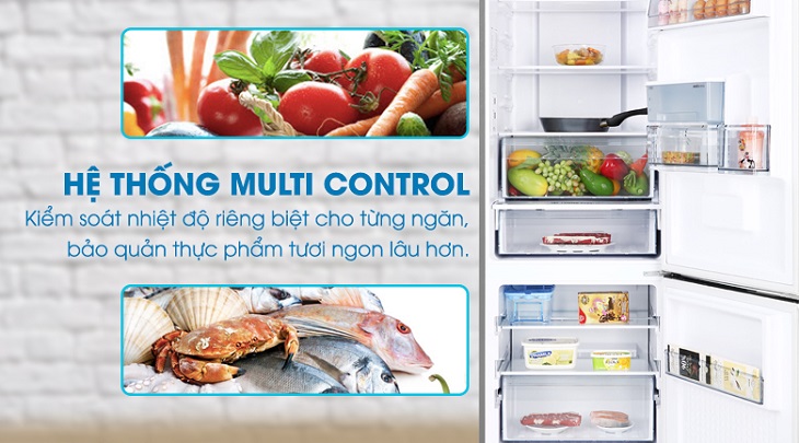 Chế độ tiết kiệm điện Mutlti Control kiểm soát nhiệt độ mỗi ngăn