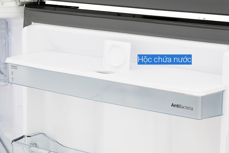 Hộp chứa nước được làm bằng chất liệu nhựa pha kẽm kháng khuẩn trên tủ lạnh Panasonic dòng BL