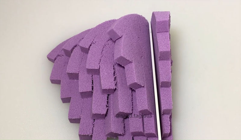 Crunchy Kinetic Sand Cutting Video Compilation ASMR