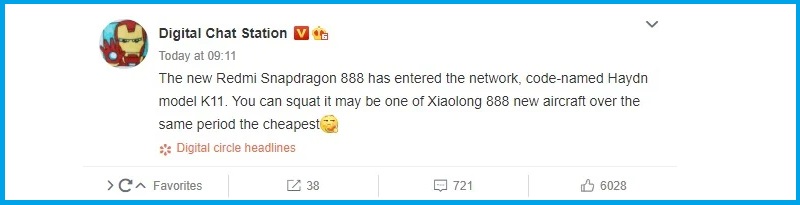 Redmi có thể ra mắt thiết bị sở hữu Snapdragon 888 rẻ nhất thị trường