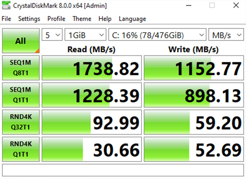 Đo ổ cứng bằng Crystal Diskmark