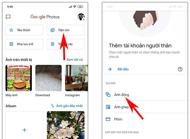 Hướng dẫn tạo và chia sẻ ảnh GIF trên Google Photos lên Instagram trên iOS và Android