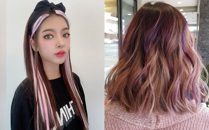 Ombre/ highlight nâu hồng