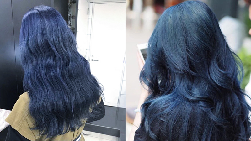 10 Kiểu tóc màu xanh khói đẹp hot trend bạn nên nhuộm