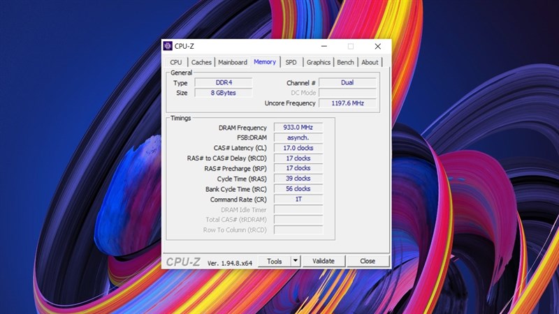 Phím tắt CPU Z Phím tắt CPU Z