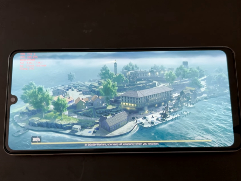 Galaxy A42 khi test tựa game Call of duty