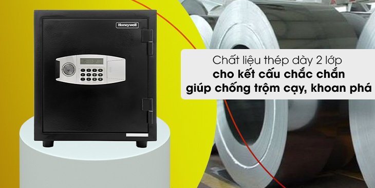 Két sắt Honeywell làm từ 2 lớp thép dày