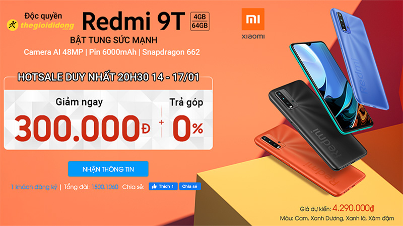 Mua Xiaomi Redmi 9T