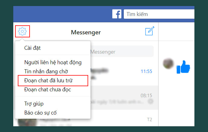 Chỉ với 3 cách, bạn có thể khôi phục tin nhắn đã xóa trên Messenger > Lấy lại tin nhắn đã xóa trên messenger từ Messenger.com