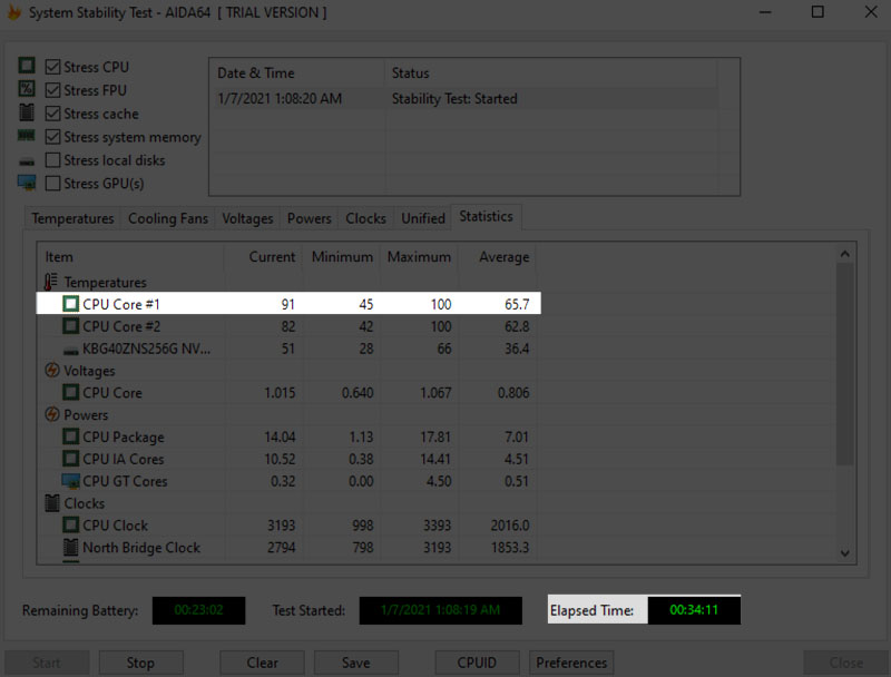 Đo nhiệt độ CPU bằng AIDA64