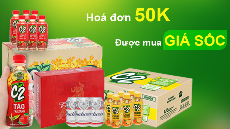 Giảm giá sốc khi hoá đơn từ 50K Giảm giá sốc khi hoá đơn từ 50K