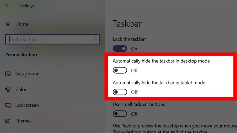 Ẩn thanh Taskbar