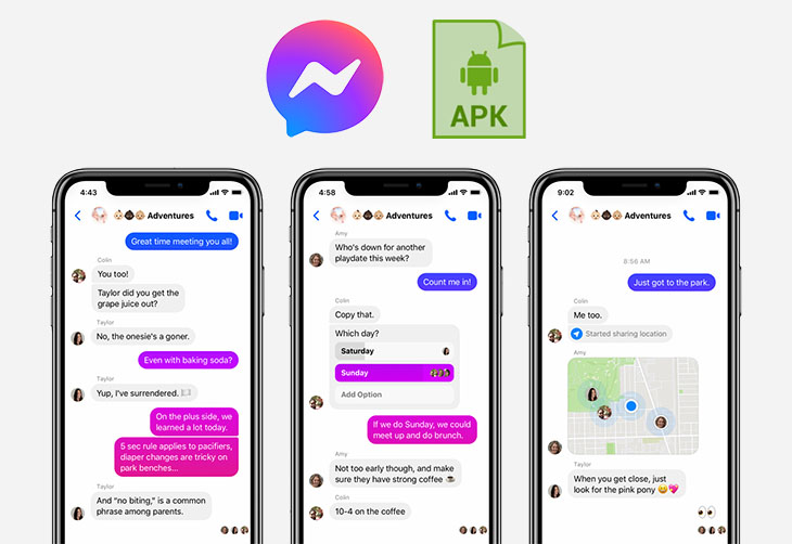 Instructions to download and install Messenger Apk for Android phones and tablets