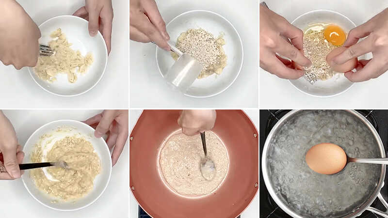Cách làm món pancake chuối yến mạch