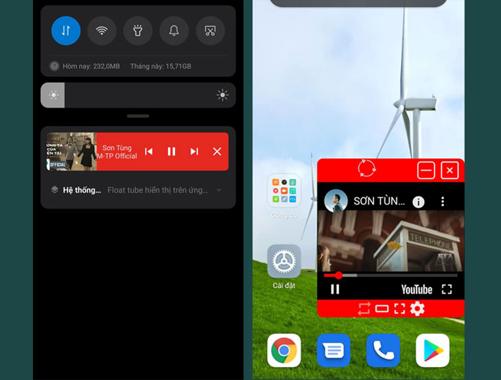 Bật mí tuyệt chiêu nghe nhạc Youtube khi tắt màn hình cực hay trên điện thoại Android > Sử dụng Float Tube - nghe nhạc Youtube khi tắt màn hình cực hay trên điện thoại Android 