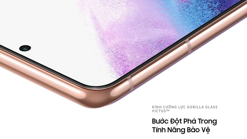 Cả hai mặt của Galaxy S21+ 5G đều được trang bị kính cường lực Gorilla Victus Glass Cả hai mặt của Galaxy S21+ 5G đều được trang bị kính cường lực Gorilla Victus Glass