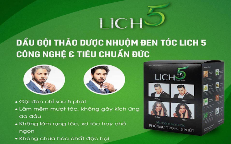 Dầu gội thảo dược đen tóc Lich5