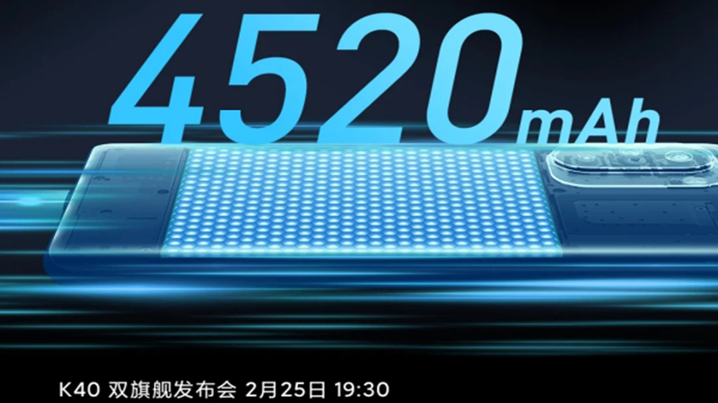 Xiaomi Redmi K40 Pro sẽ có viên pin dung lượng lớn