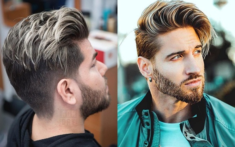 MÓC LAI TÓC NAM MOHICAN NGẮN light hair color vàng kim  YouTube