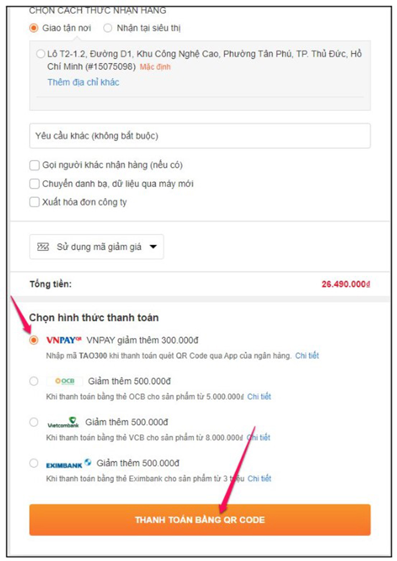 Tậu iPhone, iPad Add nhập mã TAO300, giảm thêm đã đến 300K qua VNPay!