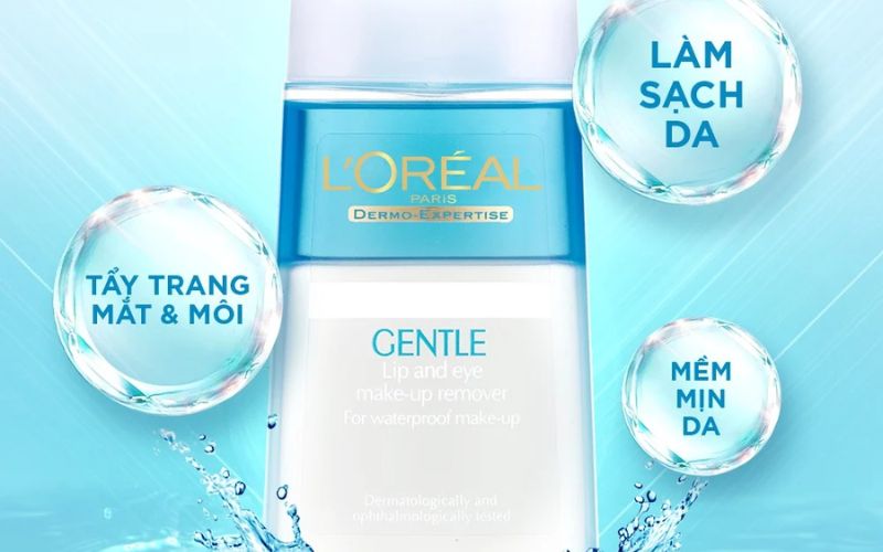 Nước tẩy trang mắt và môi L'Oréal Gentle