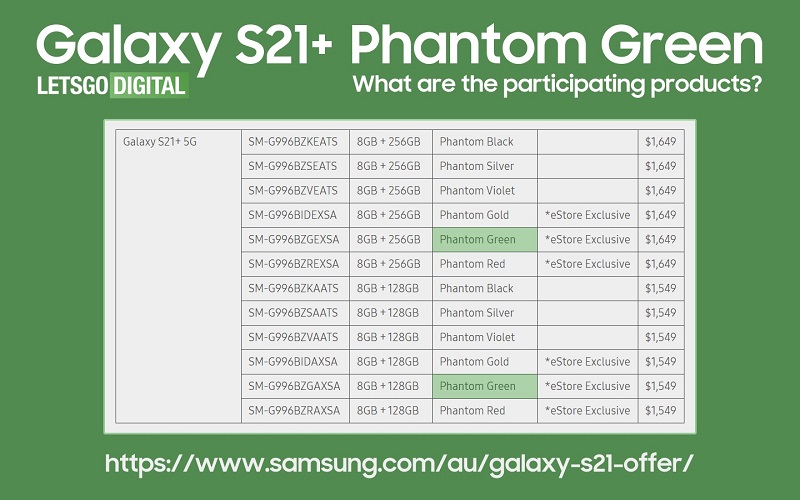 Samsung sắp tung ra một màu sắc tuyệt đẹp, độc quyền dành cho Galaxy S21+, đó là màu Phantom Green Samsung sắp tung ra một màu sắc tuyệt đẹp, độc quyền dành cho Galaxy S21+, đó là màu Phantom Green
