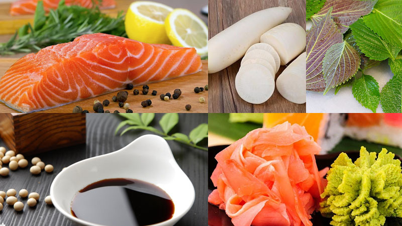 Nguyên liệu sashimi cá hồi