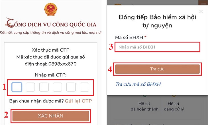 Bạn tiến hành điễn mã OTP gồm 6 chữ số, sau đó bấm Xác nhận