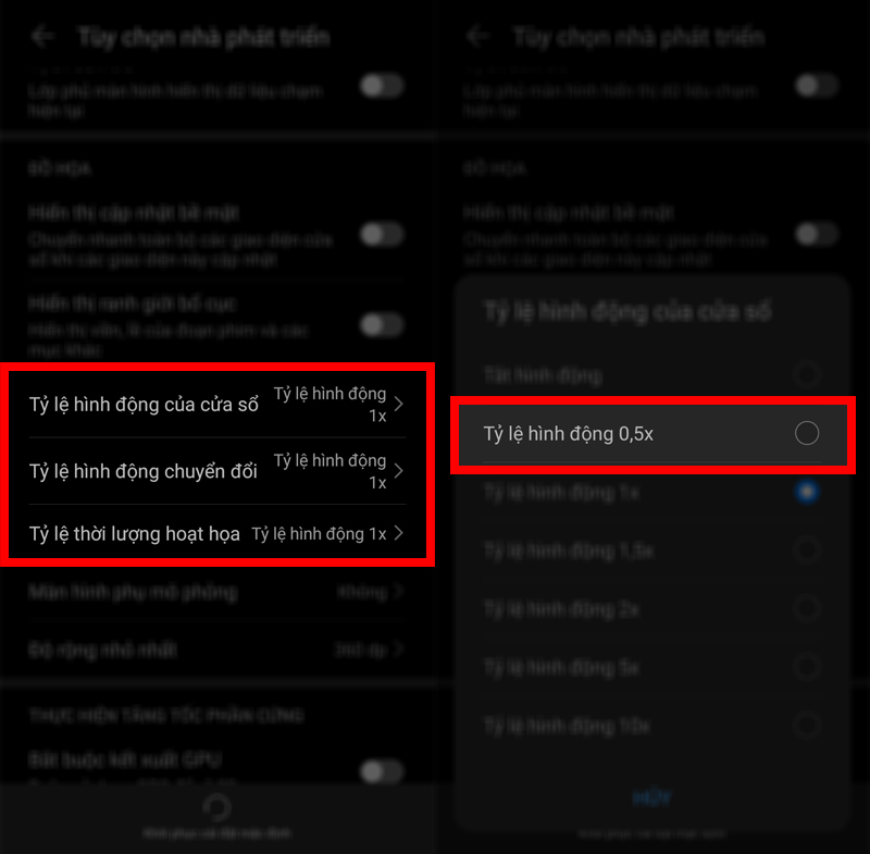 Giảm tỉ lệ ảnh động của điện thoại Giảm tỉ lệ ảnh động của điện thoại