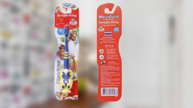 Bàn chải cho bé 2 - 6 tuổi Oral-Clean Jungle King Kids lông mềm Bàn chải cho bé 2 - 6 tuổi Oral-Clean Jungle King Kids lông mềm