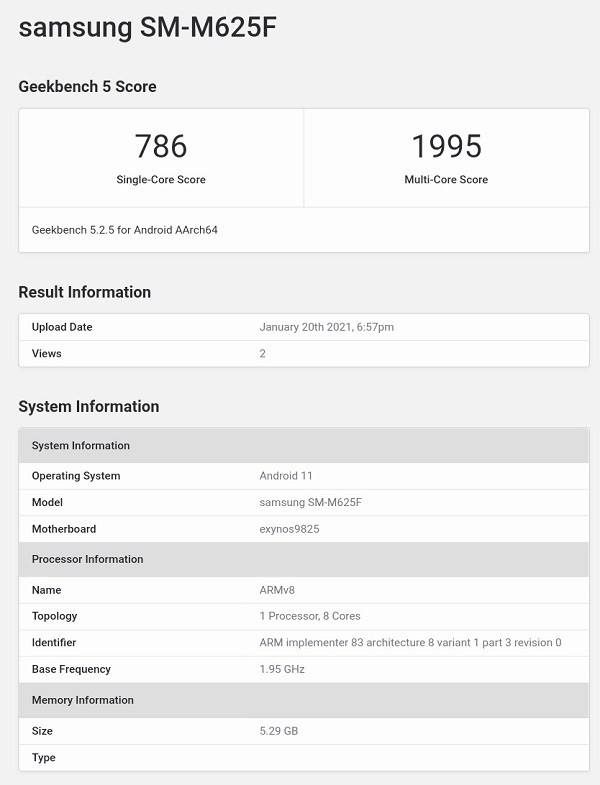 Galaxy M62 sẽ được trang bị vi xử lý ngang với dòng Galaxy Note 10