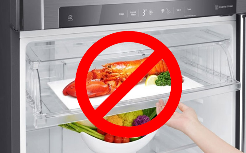 Không cho đồ nóng vào tủ lạnh