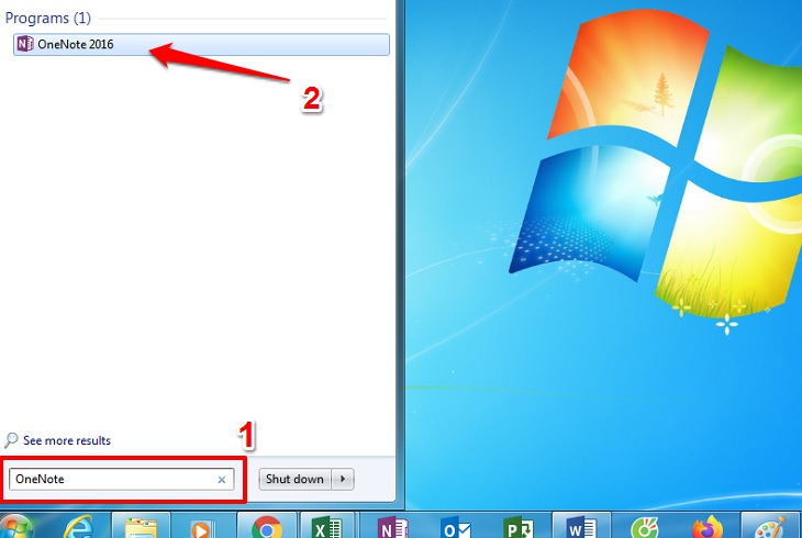 Vào ứng dụng OneNote trên máy tính