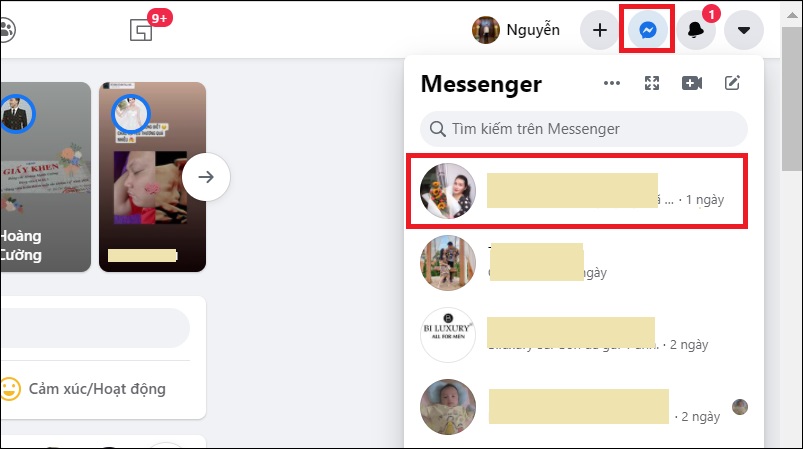 Tìm tất cả hình ảnh trên Messenger mà bạn đã gửi trước đó không hề khó > Bước 1