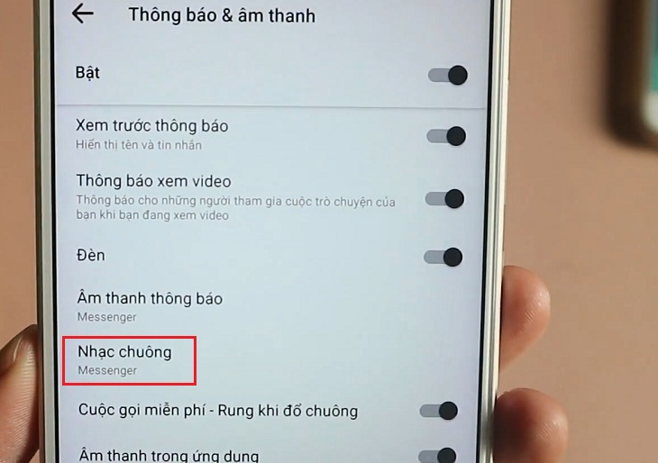 Chọn Nhạc chuông cuộc gọi