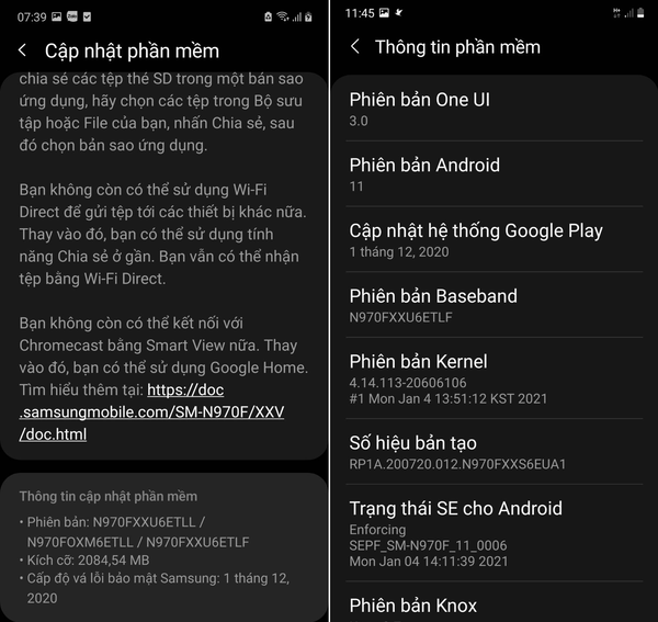 Galaxy Note 10 VN lên đời One UI 3.0 Galaxy Note 10 VN lên đời One UI 3.0