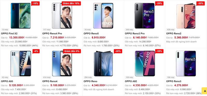 Reno5 Series giảm giá