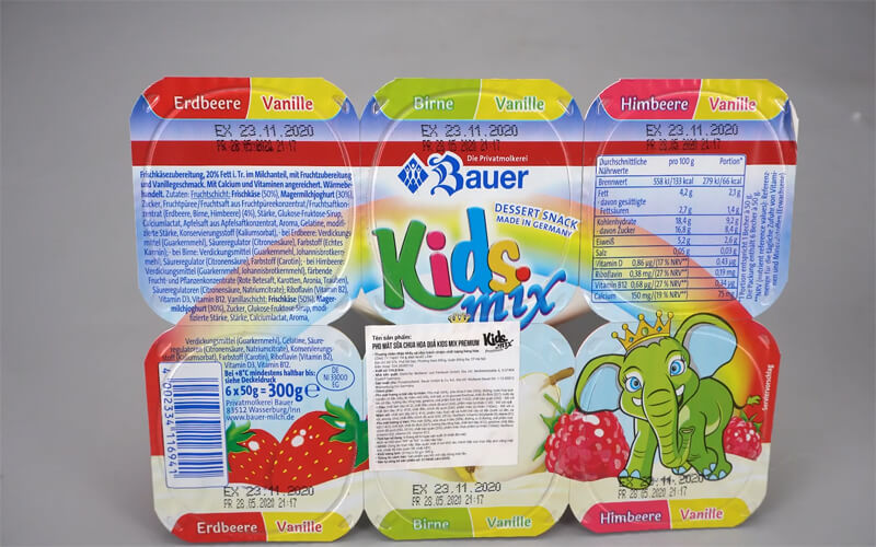 Thương hiệu phô mai sữa chua Kids Mix