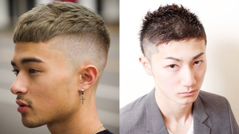 Kiểu tóc Crew Cut nhuộm nâu ánh đồng