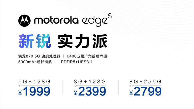 Price of Motorola EDGE S in China Price of Motorola EDGE S in China