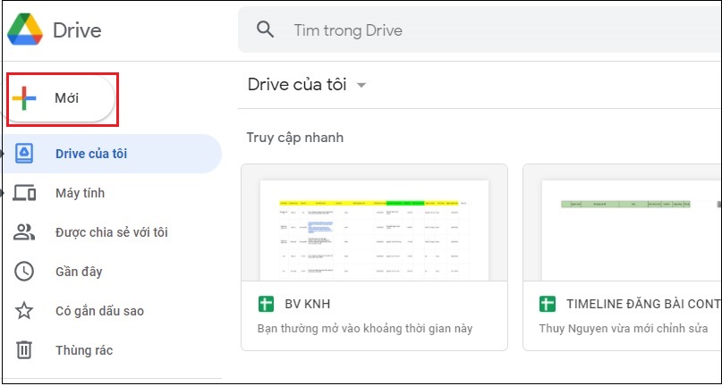  Bước 2: Tạo tệp mới trên Google Drive