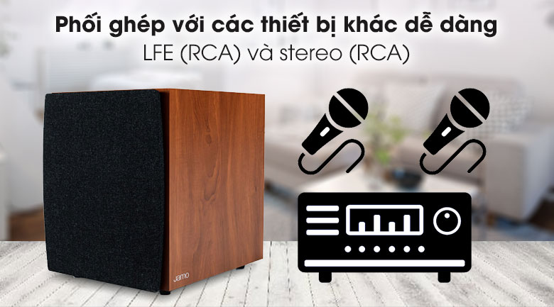 Loa siêu trầm Jamo C910SUB ghép nối với các thiết bị dễ dàng