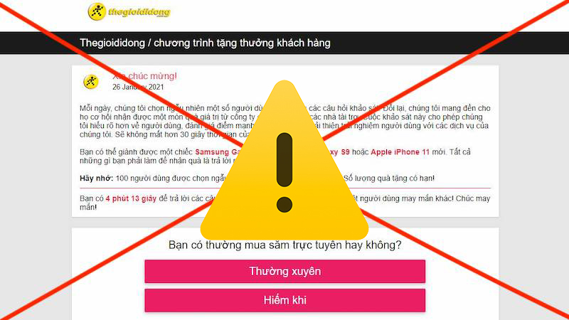 CẢNH BÁO: Xuất hiện loạt website lừa đảo giả mạo Thế Giới Di Động và Điện Máy XANH để đánh cắp thông tin người dùng